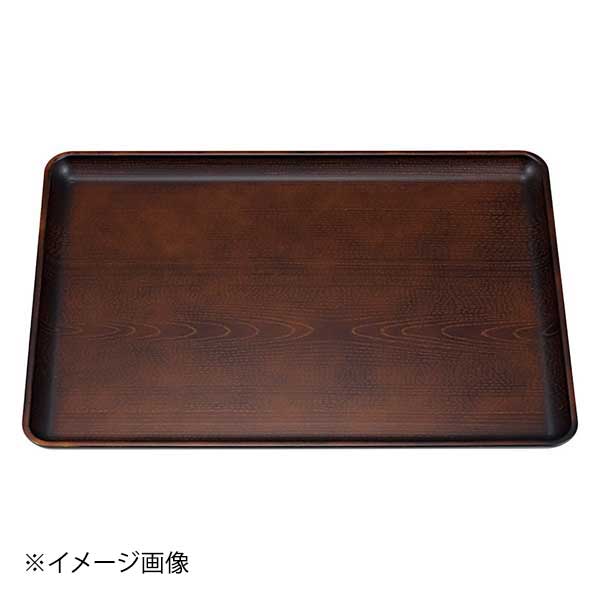[TA]耐熱一休木目盆 艶消ダークブラウン弱NS(ノンスリップ加工)尺2寸