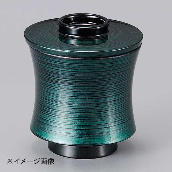 [M]糸巻小吸物椀 エメラルドライン内黒
