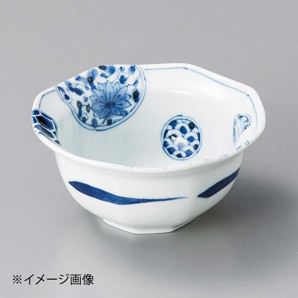 花伊万里 青八角小鉢
