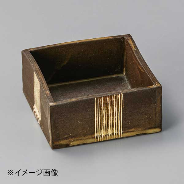 灰釉一本櫛目小鉢大