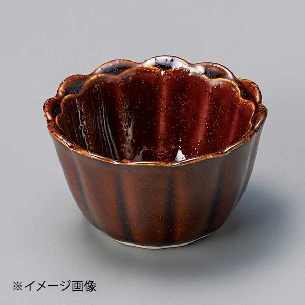 あめ釉菊型珍味