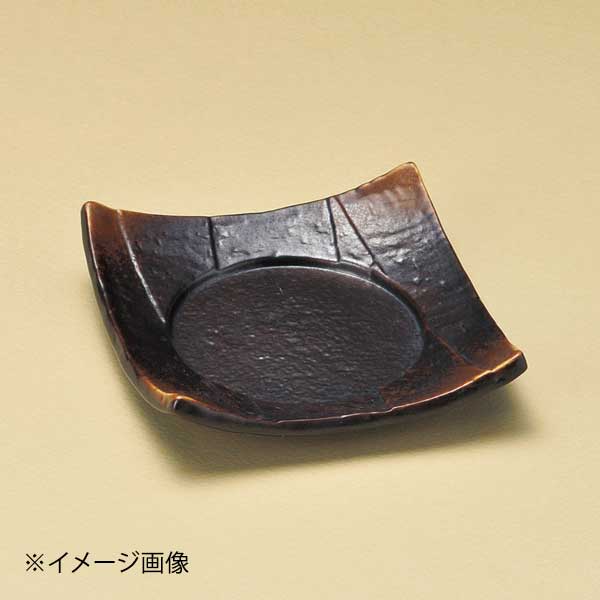 焼〆松花堂四方皿