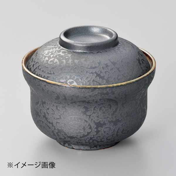 銀彩唐草(黒)蓋向