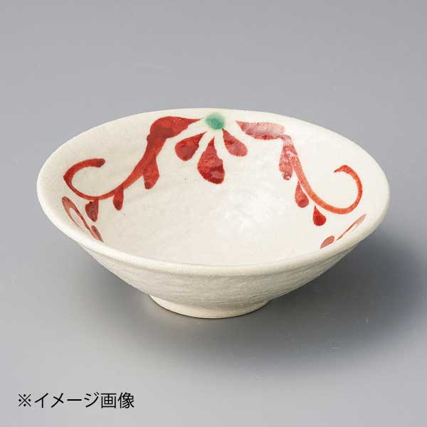 染付赤絵葉紋平小鉢