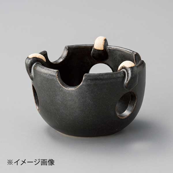 黒釉耐熱ミニコンロ(萬古焼)