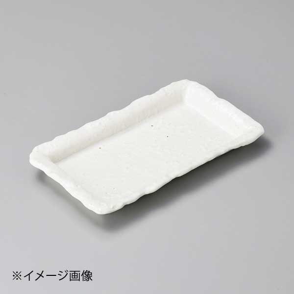 樂天商城 - 白釉カヤメ反型24cm長角皿