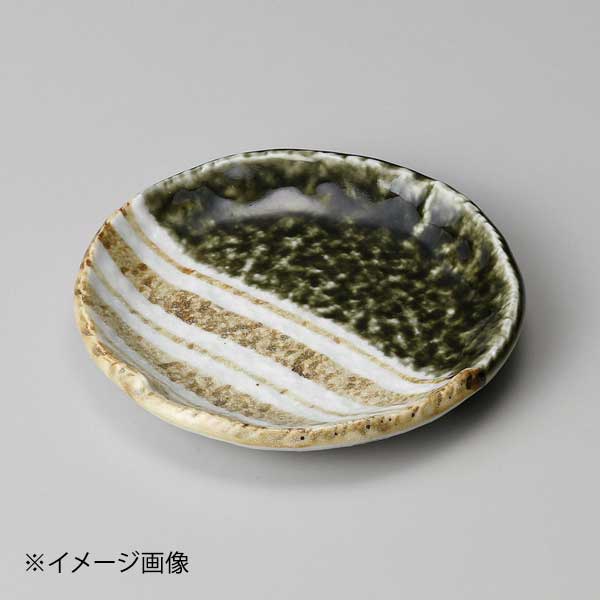 Rakuten - 織部ストライプ丸銘々皿