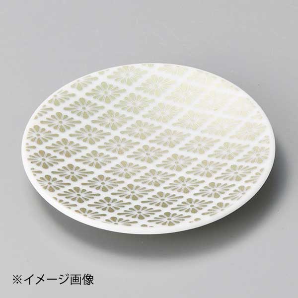 ラスター緑豆皿菊菱