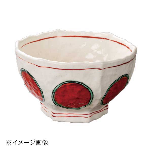 Ramen Bowls - 赤絵丸紋六角5.0丼