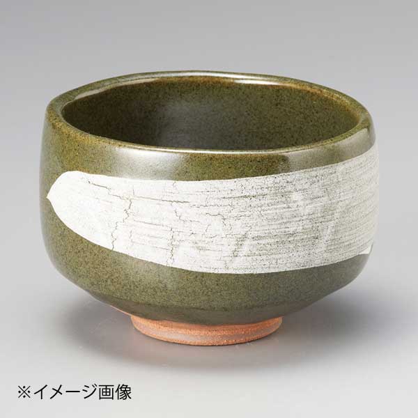 織部白刷毛抹茶碗