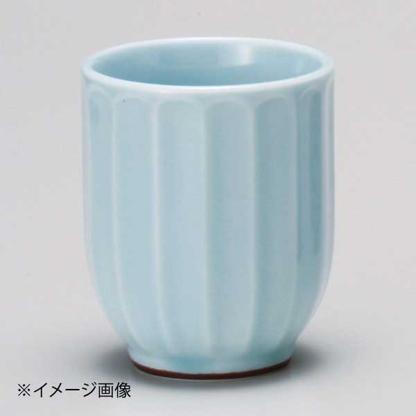 青磁彫長湯呑