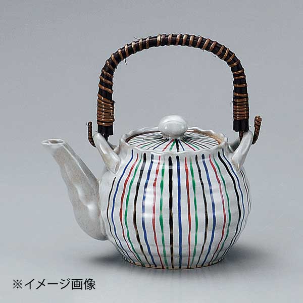 染錦十草土瓶6号