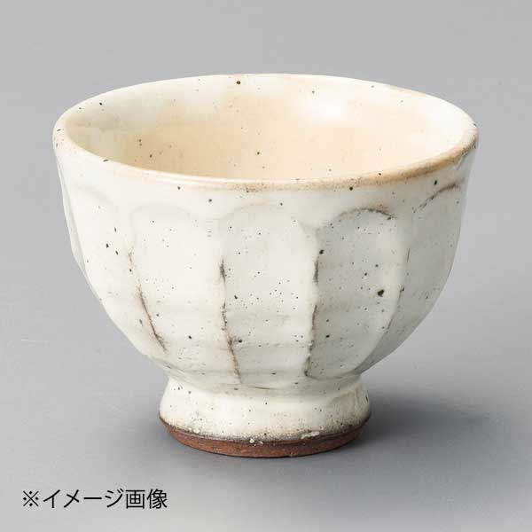 粉引面取り高台煎茶