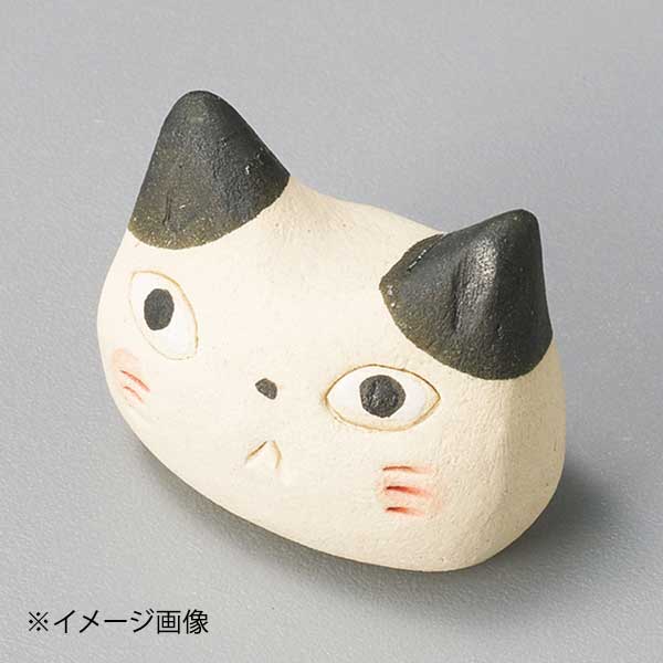 手造り猫白黒箸置