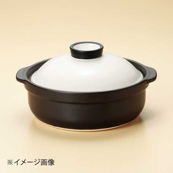 Earthen Pots - 宴 ホワイトブラック10号鍋