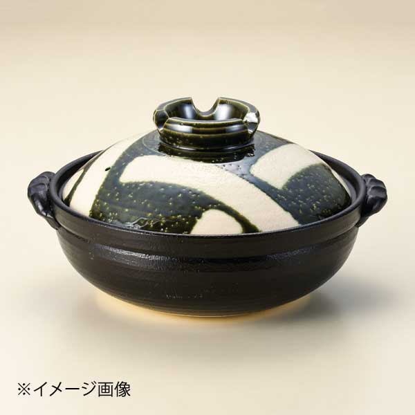 Earthen Pots - オリベ格子8号深鍋(萬古焼)