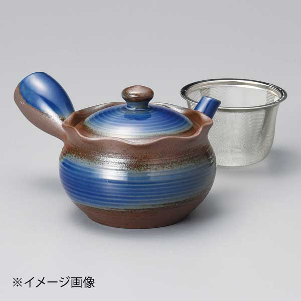 Rakuten - 万古急須2.0花みずき青(カゴ網付)(萬古焼)