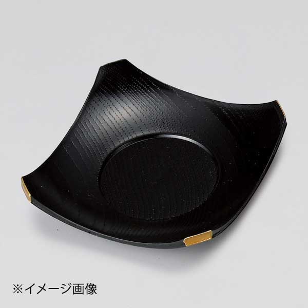 Tea Saucers - [A]隅切茶托 黒渕金