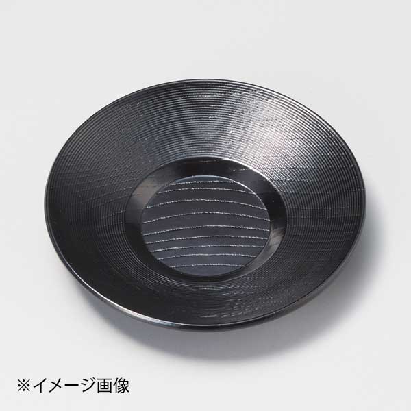[A]4寸千筋茶托 黒