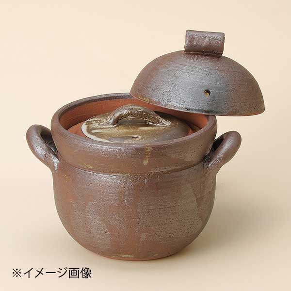Rice Pots - 南蛮黒吹ご飯鍋2合炊(中蓋付)(萬古焼)