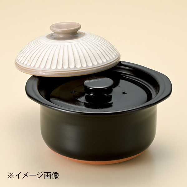 Rice Pots - 銀峯菊花粉引ご飯鍋2合炊(中蓋付)(萬古焼)