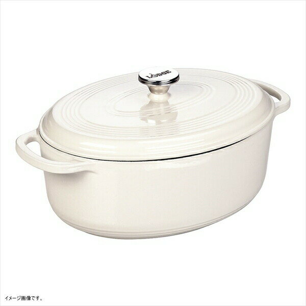 Lodge EC7OD13 Enameled Cast Iron Oval Dutch Oven 7 quart Oyster White by Lodge