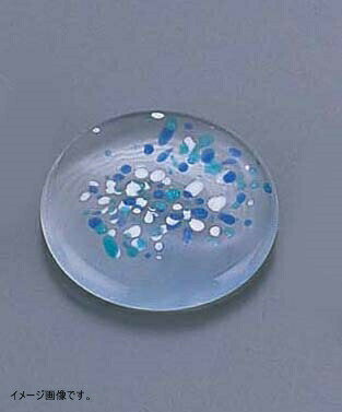 ガラス丸型箸置 青 T26-02