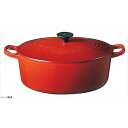 ルクルーゼ ココットオーバル ル・クルーゼ (Le Creuset) ココット・オーバルチェリーレッド 25cm 2502