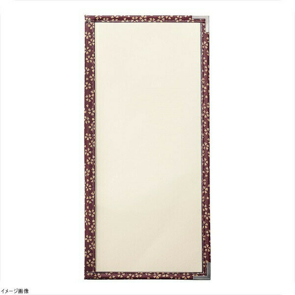 PP布地クリアテーピングメニューブック 桜柄 PTA－41S 赤