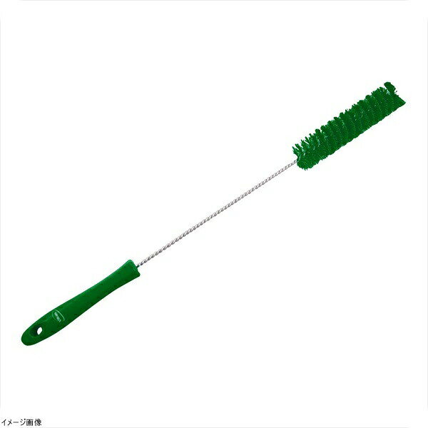 Vikan hygiene systemヴァイカン デンマーク製HACCP対応ブラシHACCP対応の規格を各所に取り入れると共に、カラーコーディングを全商品に導入していますので、色別の洗浄システムがはかれます。また、人間工学を商品設計の中に取り入れているので従来の商品と比べて疲労度合が軽く、使う人の身になって設計されています。●あらゆる内径に対応したチューブビン洗浄ブラシ耐熱温度:120℃材質:芯部/ステンレス グリップ部/ポリプロピレン 毛/ポリエステルメーカー品番5377 カラーグリーン 外径×ブラシ長(mm)35×110 全長(mm)500 質量(g)75