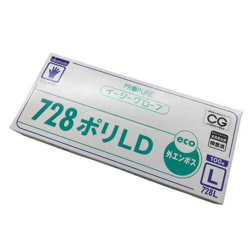 オカモト イージーグローブポリLDソフト No.721 L（100枚入）