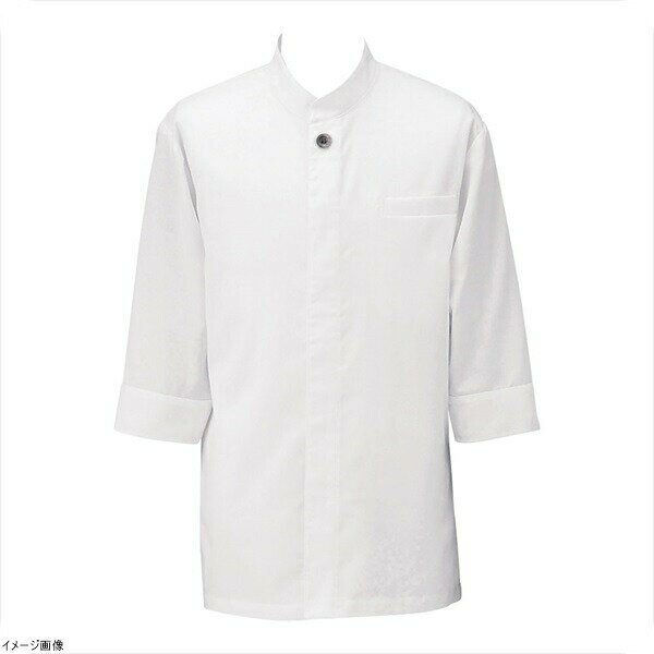 アゼック和風コートシャツ・シングル SLB910−1ホワイト 3L