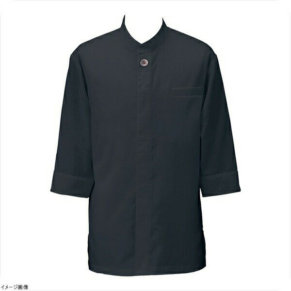 アゼック和風コートシャツ・シングル SLB910−4ブラック M
