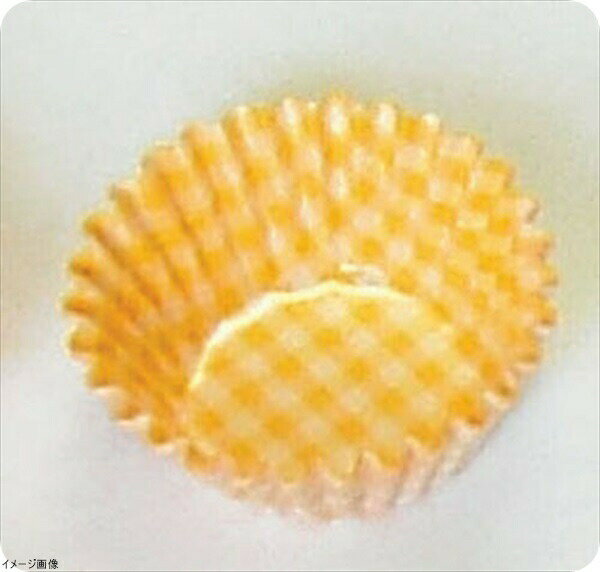 オーブンケース チェック柄（250枚入） 6号深口 黄