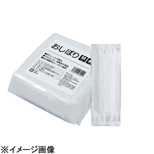 平型おしぼり M(100枚入) (POS9602)