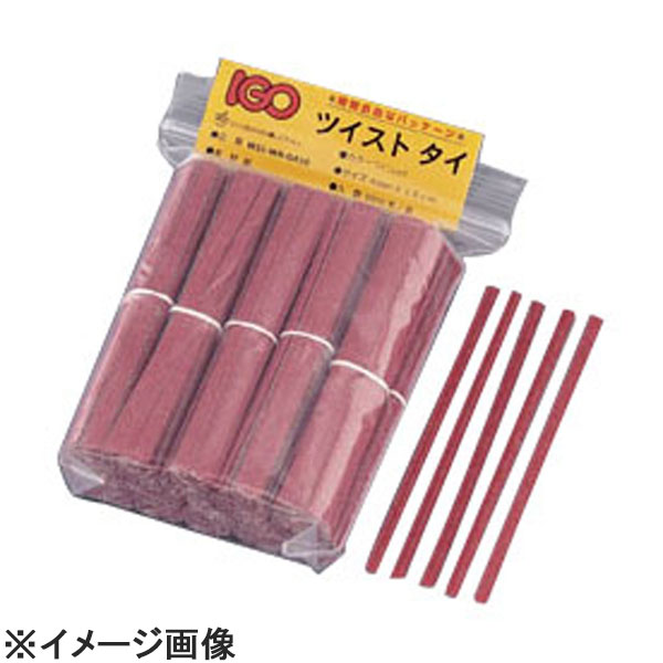 アイ・ジー・オー 紙タイ和紙調カット品(1000本入) 4mm×10cmワインレッド (XTI3705)