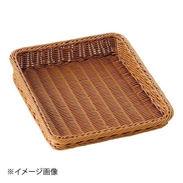 ※メーカー希望小売価格はメーカーカタログに基づいて掲載しています。(カタログ表示価格は消費税が含まれていません)●カタログコード:9-1148-0803●樹脂ディスプレイバスケットシリーズ●｢編む｣ことで実現した天然の籐のようなぬくもりある味わい。お店のイメージに合わせて様々なデザイン・サイズ・色をお選びください。●耐水・耐熱に優れていますので、お手入れが簡単です。●天然の籐製と違いささくれず、頑丈で衛生的にご使用できます。●幅×奥行×高さ×前の高さ(mm):300×350×30×70●カラー:ブラウン●メーカー品番:91421B