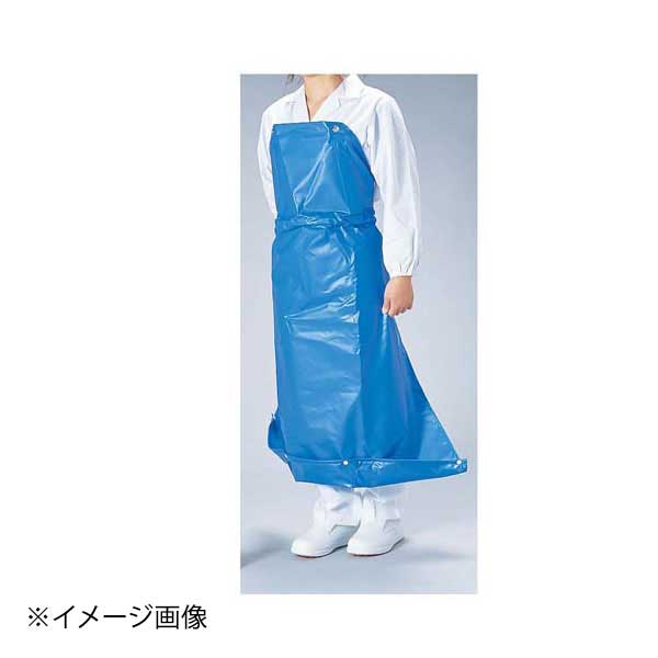 機能性エプロン ガードロン 塩ビ抗菌 フィットS ブルー