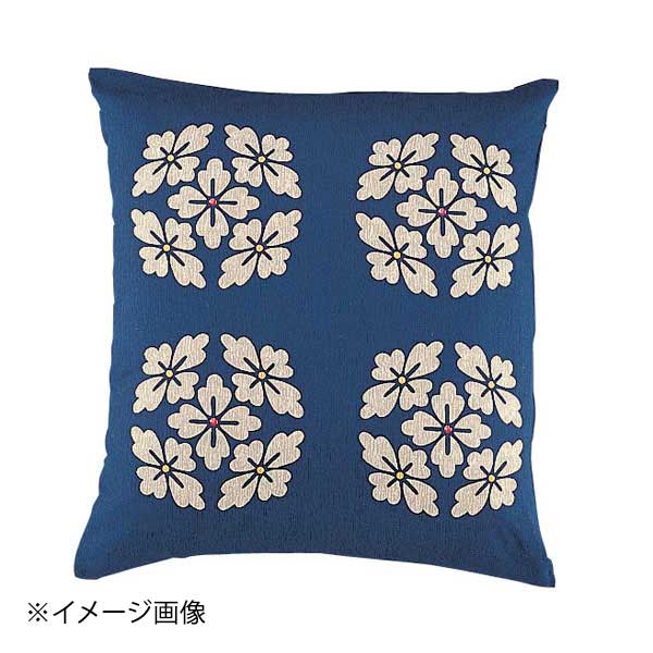 綿 座布団IT よつ葉202 青 550×510 カバーのみ