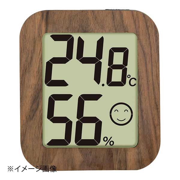 シンワ測定 デジタル温湿度計 環境チェッカー 木製 73235 ダークブラウン
