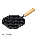 イシガキ産業 鉄鋳物 たこ焼き12穴 木柄 4456