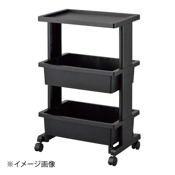 ●高さのあるものも簡単に収納できます。●(キャスターφ40ストッパー無)〈ボックスサイズ:450×300×118〉〈天板:450×300〉●幅×奥行×高さ(mm):450×300×715●重量(kg):2●カラー：ブラック●材質:〈天板・本体・支柱・脚:ポリプロピレン〉〈キャスター:ポリプロピレン（鉄芯入）●耐荷重:天板3kg、本体各段5kg●カタログコード：1-0811-0202●高さのあるものも簡単に収納できます。●(キャスターφ40ストッパー無)〈ボックスサイズ:450×300×118〉〈天板:450×300〉●幅×奥行×高さ(mm):450×300×715●重量(kg):2●カラー：ブラック●材質:〈天板・本体・支柱・脚:ポリプロピレン〉〈キャスター:ポリプロピレン（鉄芯入）●耐荷重:天板3kg、本体各段5kg●カタログコード：1-0811-0202