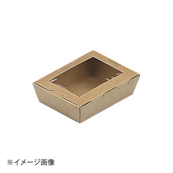 水野産業株式会社 窓付きランチボックス クラフト(50入) XS 03112