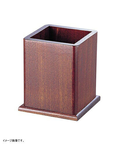 Wooden - ヤマコー 木製 角型ワイド箸立 (ブラウン) 16109