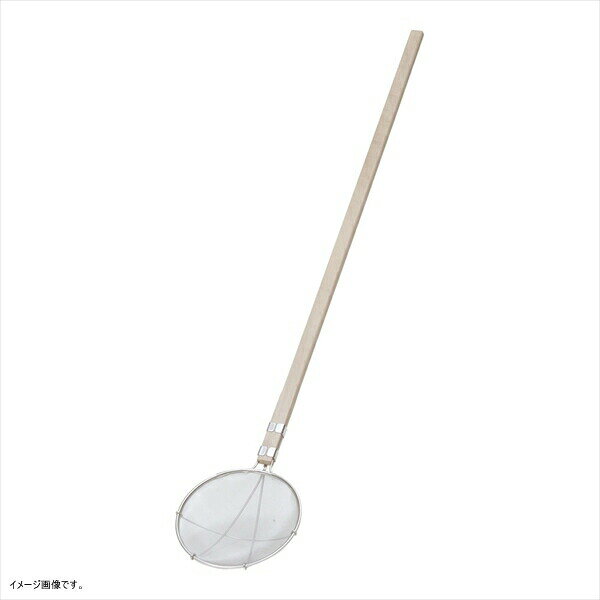 ThreeSnow(スリースノー) ステンレス木柄給食用すくい網 丸型24cm 極細目(40メッシュ) ASK20244