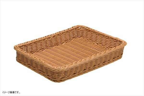 萬洋 樹脂製太渕ディスプレイかご 茶 特大 91-022A