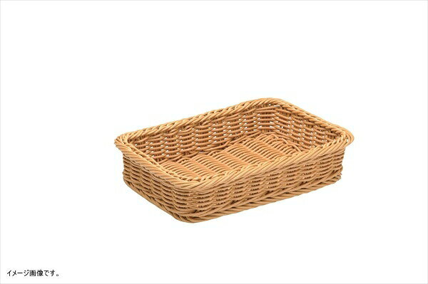 萬洋 樹脂製太渕ディスプレイかご 茶 大 91-023A