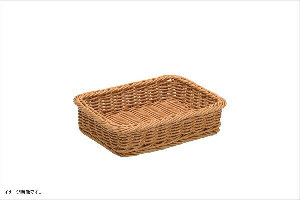 萬洋 樹脂製太渕ディスプレイかご 茶 中 91-024A