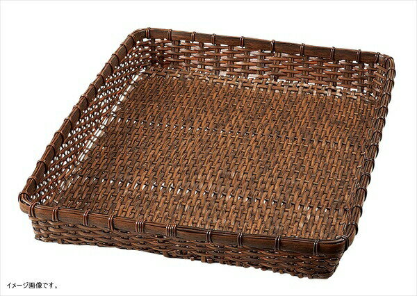 ざる ダンベイ 深 60号 干し野菜 干物 食洗機対応 樹脂 ブラウン 約60×45×8cm 91-046B