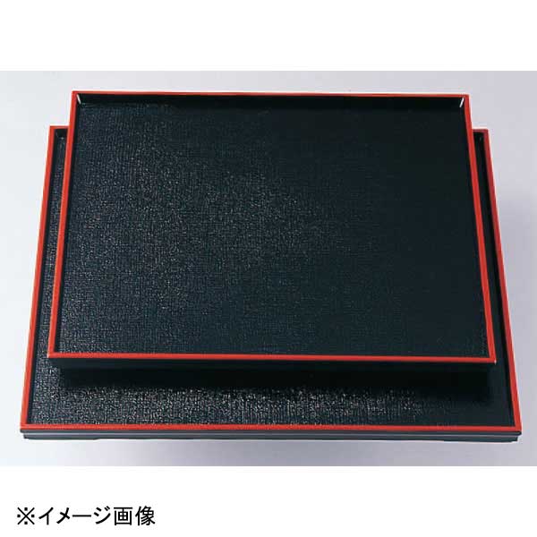 樂天商城 - 若泉漆器 布目角盆 黒天朱 NS 尺1寸 B-8-89